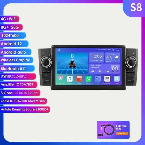 Carplay GPS Stereo, Trådløs Forbindelse, Multimedieafspiller, HC1 AHDC6
