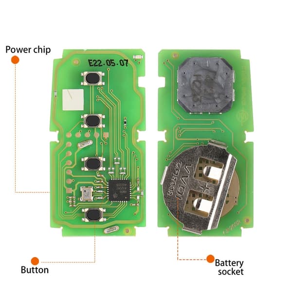 Toyota Smart Key, understøtter 4D 8A 4A, 5 stk./pakke