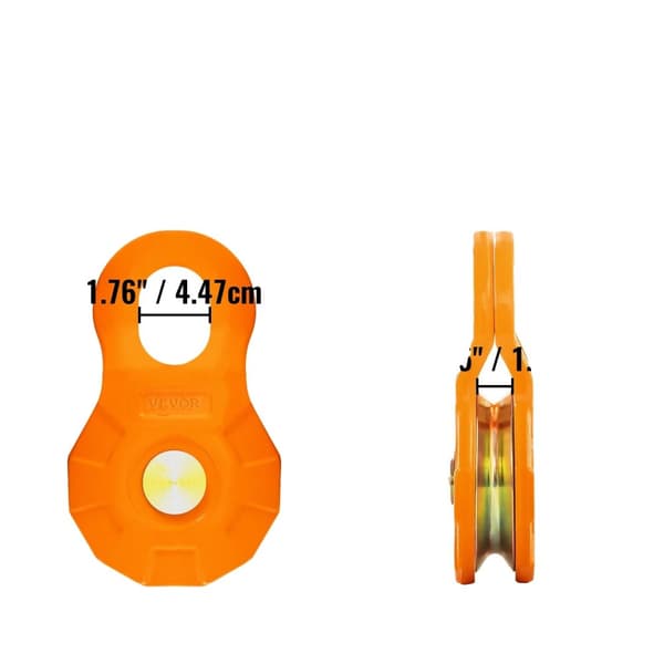 Snatch Block, 11T/25000lbs Kapacitet, Kompatibilitet med Syntetiskt Rep, 2 st
