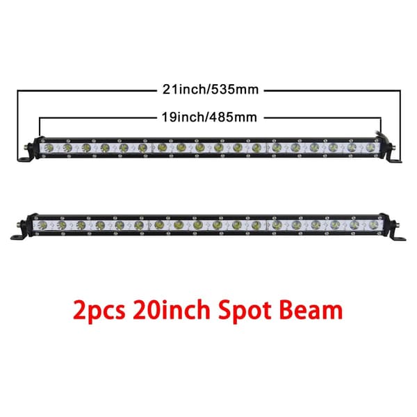 LED-ljusramp, Smal Design, Flera Storlekar, 20 tum Spot 2 st