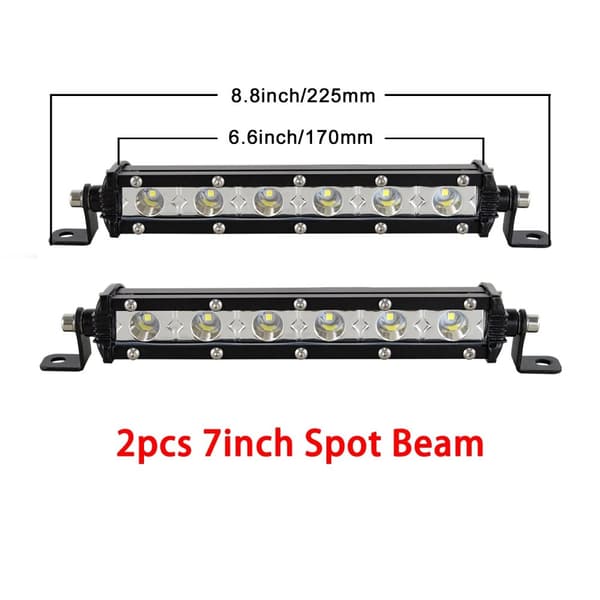 LED-ljusramp, Smal Design, Flera Storlekar, 20 tum Spot 2 st