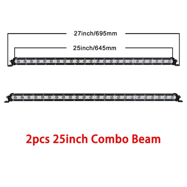 LED-ljusramp, Smal Design, Flera Storlekar, 20 tum Spot 2 st