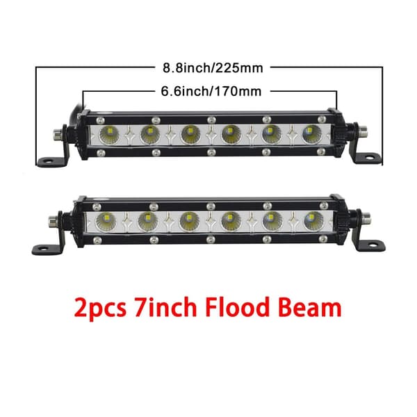 LED-ljusramp, Smal Design, Flera Storlekar, 20 tum Spot 2 st