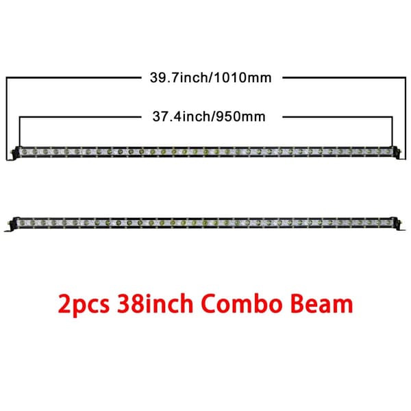 LED-ljusramp, Smal Design, Flera Storlekar, 20 tum Spot 2 st