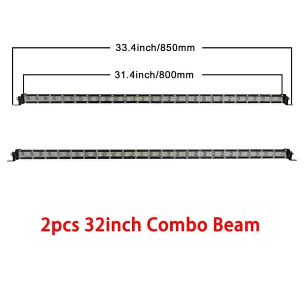 LED-ljusramp, Smal Design, Flera Storlekar, 20 tum Spot 2 st
