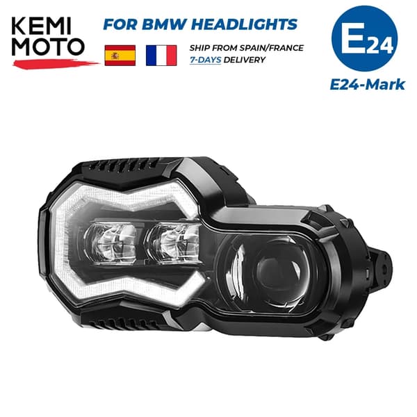 LED-strålkastare, komplett montering, BMW F800GS, E24 strålkastare