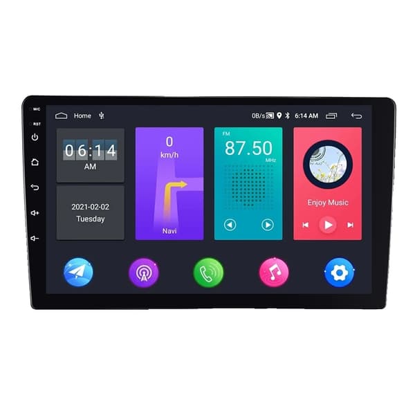 Podofo 2 Din Autoradio, Sisäänrakennettu GPS-Navigointi, Kosketusnäyttö,9 tuumaa 32G