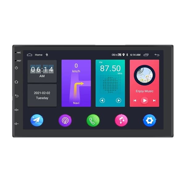 Podofo 2 Din Autoradio, Sisäänrakennettu GPS-Navigointi, Kosketusnäyttö,9 tuumaa 32G