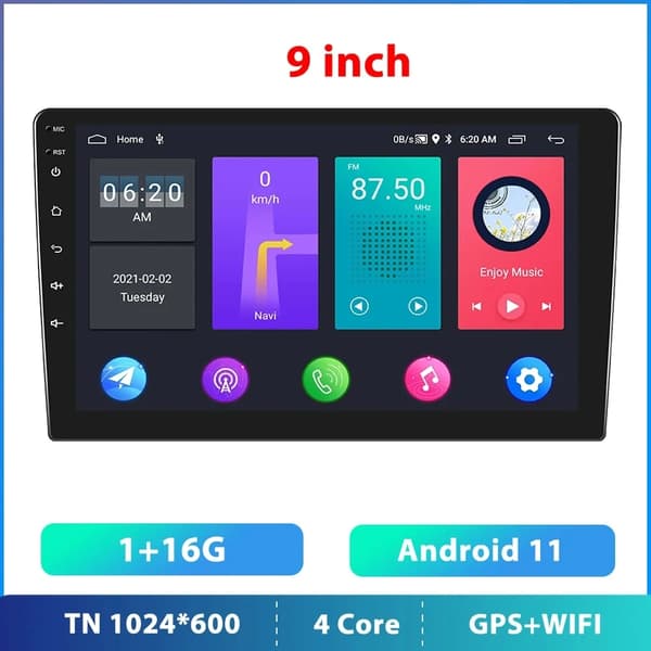 Bil Multimedia Spelare, 2 Din, Bluetooth Anslutning,10Tum 2 32G