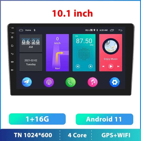Bil Multimedia Spelare, 2 Din, Bluetooth Anslutning,10Tum 2 32G