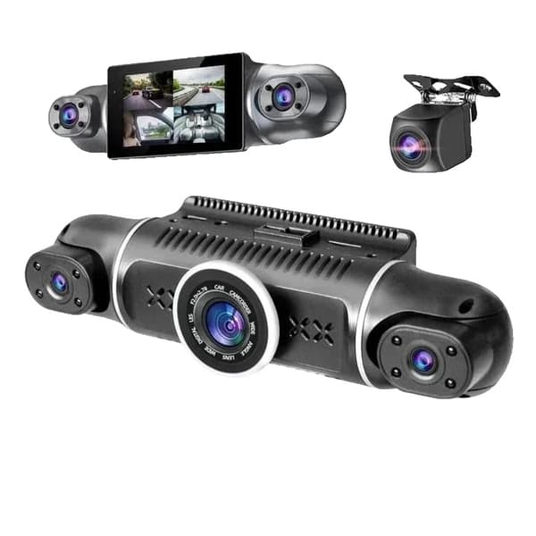 Bil DVR Dash Cam, 4 Linser, HD 1080P,4Objektiv