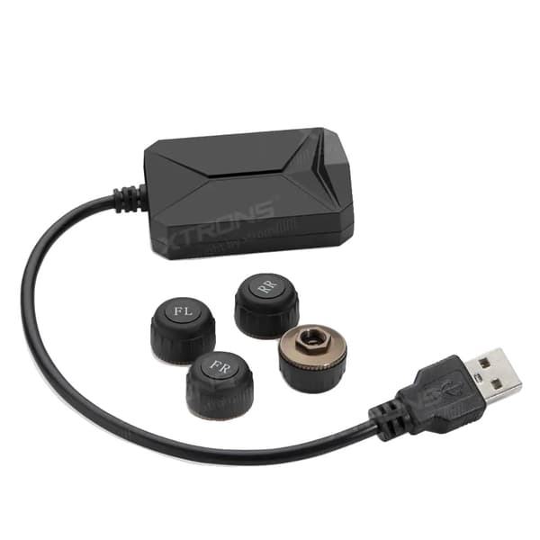 XTRONS TPMS Renkaanpaineen Seurantajärjestelmä, 2.5" Näyttö, Yksi DIN-koko, CD-muoto