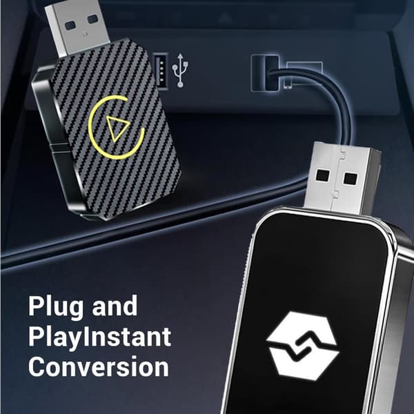 Trådløs CarPlay-adapter 2025, til CarPlay og Android Auto, Plug-and-Play, USB-C