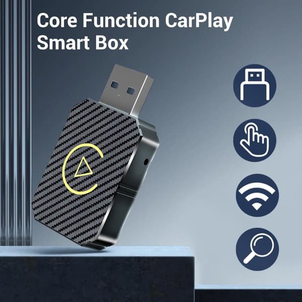 Trådløs CarPlay-adapter 2025, til CarPlay og Android Auto, Plug-and-Play, USB-C
