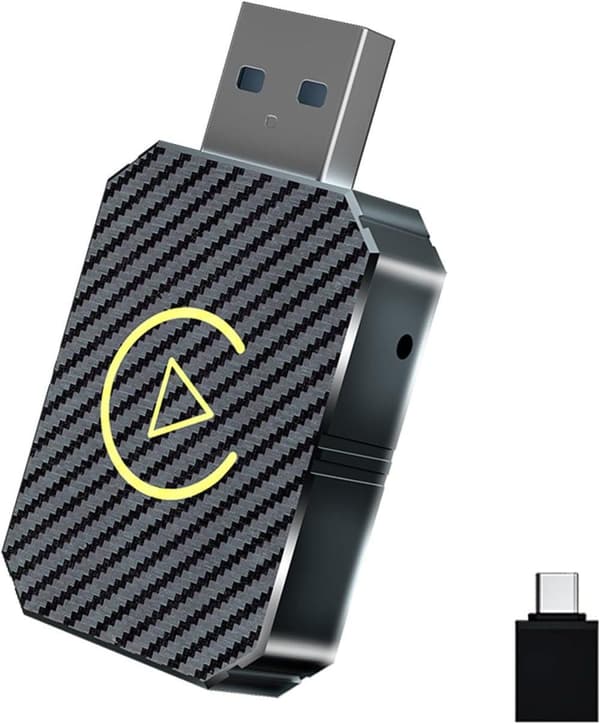 Trådløs CarPlay-adapter 2025, til CarPlay og Android Auto, Plug-and-Play, USB-C