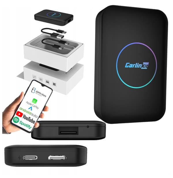 Carlinkit Lite S HDMI-sovitin 4/32GB Android Auto/Carplay Langaton
