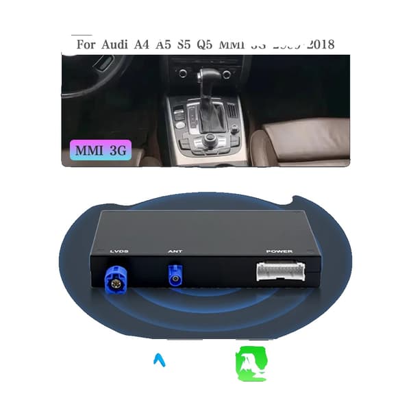 Trådlös CarPlay-konverteringslåda, för Audi A4/A5/S4/S5/Q5 MMI 2G/3G, CarPlay, Android Auto,För Audi MMI 3G