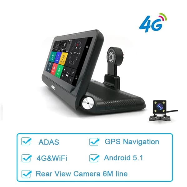4G Dash Cam, ADAS, GPS Navigation,32G, E81