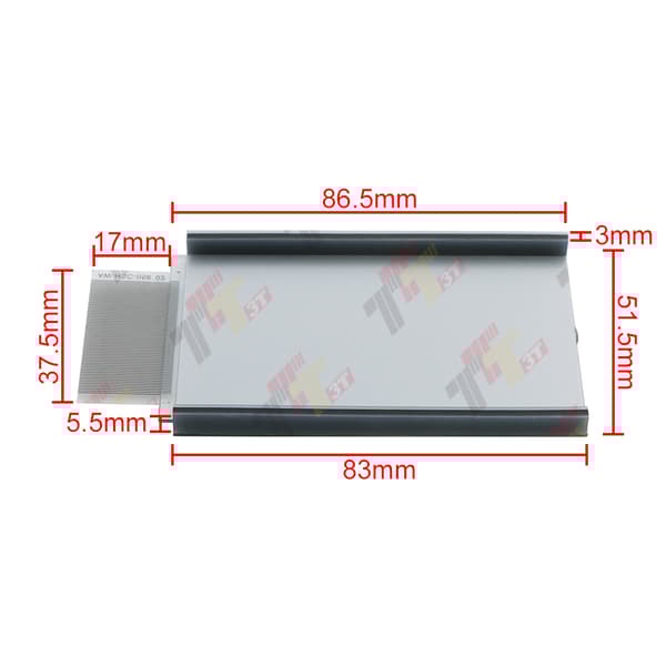 Skærm til T5 og T6 California Camper, Skærmstørrelse 86,5 mm x 51,5 mm, OEM-nummer 7E7906453C