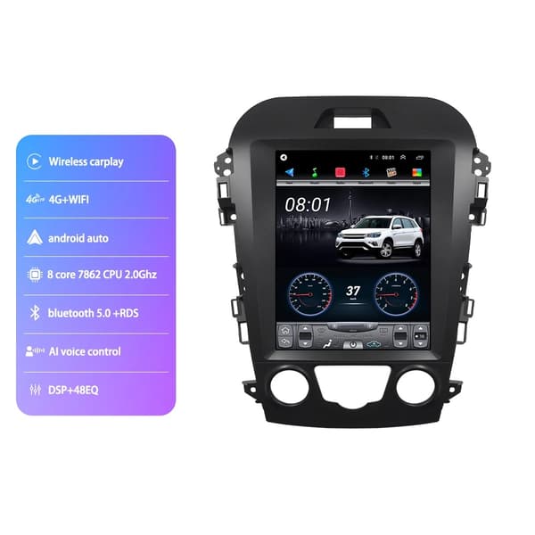 Bil Navigationssystem, Lodret Skærmdisplay, Android 120 Operativsystem, TS10 4G64G