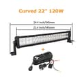 Pikkukuva 2 / 2: Kaareva LED-valopalkki, kaksirivinen, maastoauto traktori kuorma-auto, 120W johdolla varustettuna