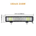 Miniatyrbild 2 av 2: LED Arbetsljusramp, Kombinationsstråle, Offroad, 15 tum 216w