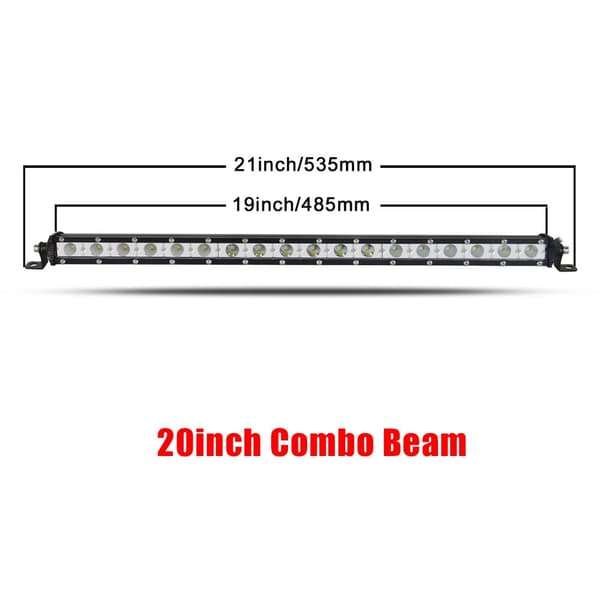 LED-ljusramp, Smal Design, Flera Storlekar, 20 tum Combo 1 st