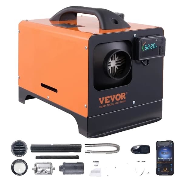 Diesel luftvarmer, Alt-i-en design, Fjernbetjening, 8KW Bluetooth
