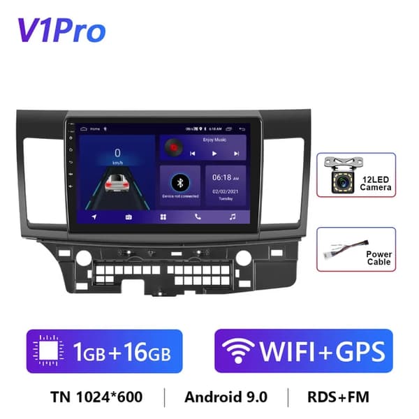 Bilradio, 4G WiFi-forbindelse, Carplay-kompatibilitet, 1G 16G Cam