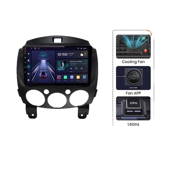 Bil stereo, Android multimediesystem, Carplay kompatibilitet, 4G-WIFI 4-64GB