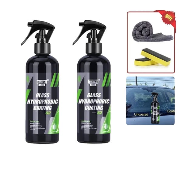 Bil forrude vandafvisende spray, regntæt klart udsyn, bilpleje, S2-300ml X2stk, Glasbelægning