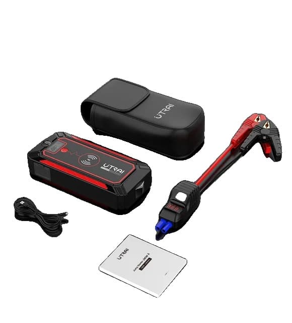Bilstartkabler, 2500A Power Bank, 10W Trådløs Oplader, 2500A