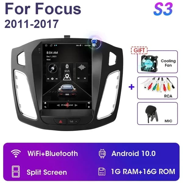 Bil Stereo Radio, Android 11, Navigation GPS, S3-MIC