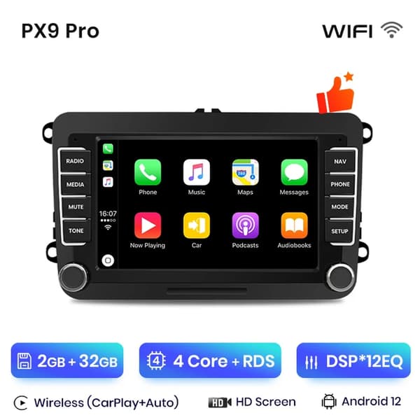 Bilradio Multimedia, CarPlay, 2din Autoradio, WIFI (2GB-32GB) carplay