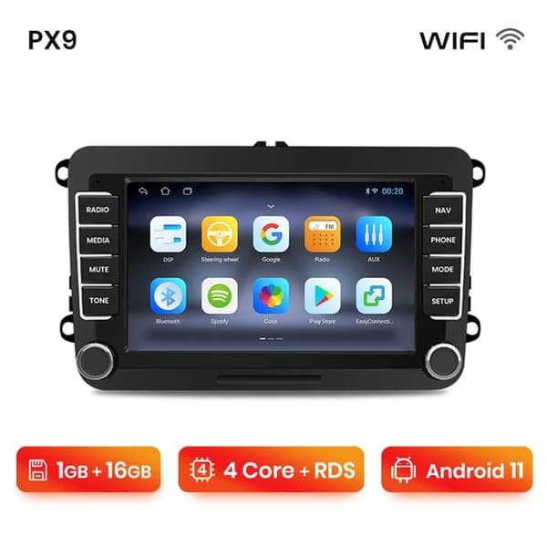 Auton radio multimedia, CarPlay, 2din autoradio, WIFI (1GB-16GB) A-2