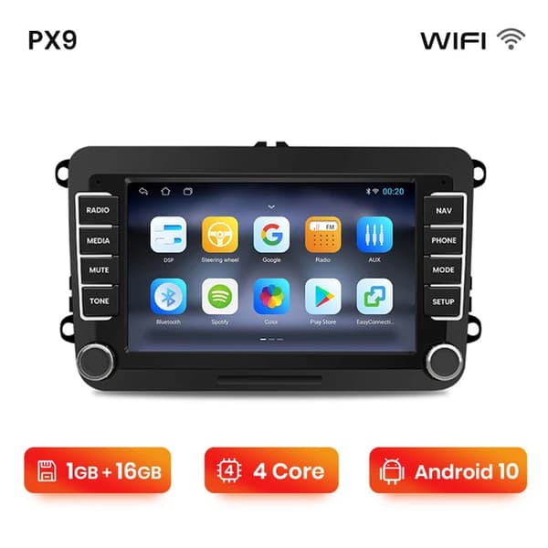Bilradio Multimedia, CarPlay, 2din Autoradio, WIFI (1GB-16GB) A-1