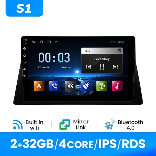 Carplay, Android 13, GPS, S1 (2GB 32GB)