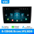 Miniatyrbillede 2 af 2: CarPlay bilradio, trådløs forbindelse, Android 12 multimedieafspiller, V2C (8GB 128GB)