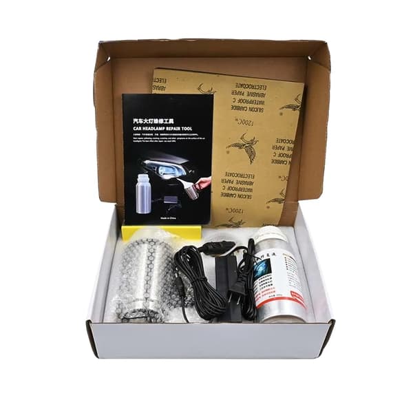 Forlygterestaureringssæt, Kemisk Polish, Ridse Reparation, 800 ml kit karton