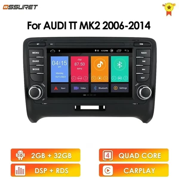 Bilradio, GPS-navigation, Android 8-Core, 4 CORE-2G 32G