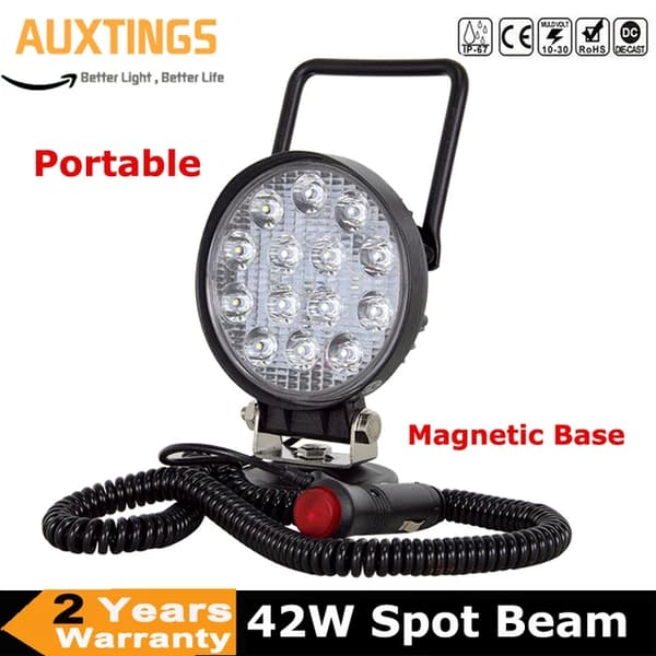 LED Arbetslampa, Portabel, Super Ljus, 1 st Spot Beam