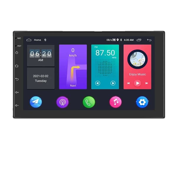 Bil Multimedia Afspiller, 2 Din, Bluetooth Forbindelse,7Tommer 1 16G