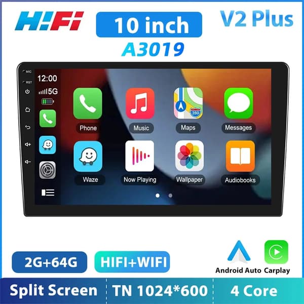Bil Multimedia Spelare, 2 Din, Bluetooth Anslutning