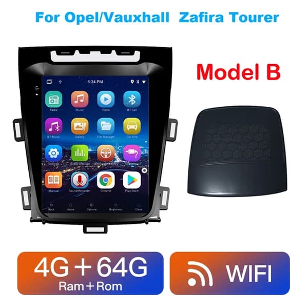 Bil Multimedia Afspiller, Tesla Stil Skærm, GPS Navigation, B 4GB 64GB wifi Top