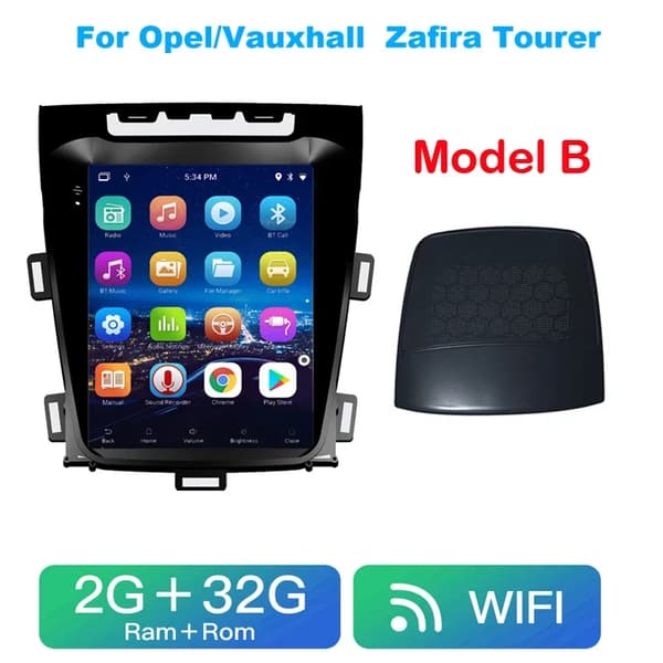 Auton multimedia-soitin, Tesla-tyylinen näyttö, GPS-navigointi, B 2GB 32GB wifi Top