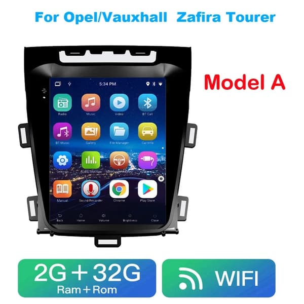 Auton multimedia-soitin, Tesla-tyylinen näyttö, GPS-navigointi, 2GB 32GB wifi
