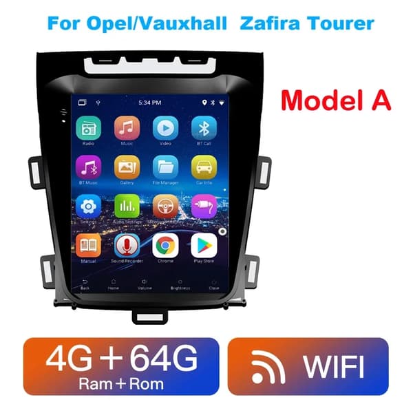 Bil Multimedia Afspiller, Tesla Stil Skærm, GPS Navigation, En 4GB 64GB wifi