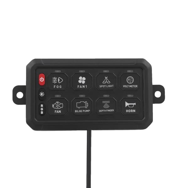 Skiftpanel, 12 gang, justerbare RGB-farver, vandtæt IP65,8-Gang Kontrolpanel