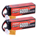 Miniatyrbillede 1 af 2: Lipo-batteri, 6000mAh kapacitet, 70C afladningsrate,14.8V, 6000-4S70C-XT90-2stk