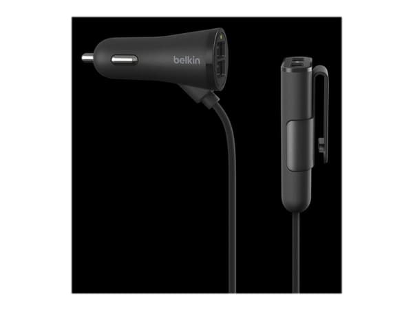 Belkin Road Rockstar - Strömadapter för bil - 36 Watt - 7.2 A - 4 utdatakontakter (USB) - svart